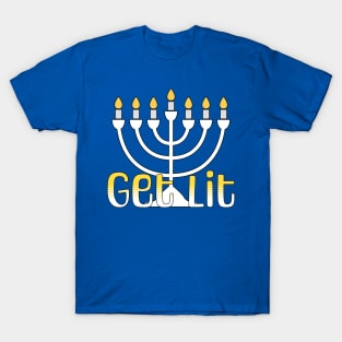 Get Lit - Hanukkah Menorah T-Shirt